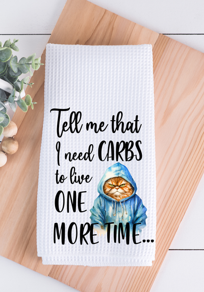Carbs Funny Kitchen Towel