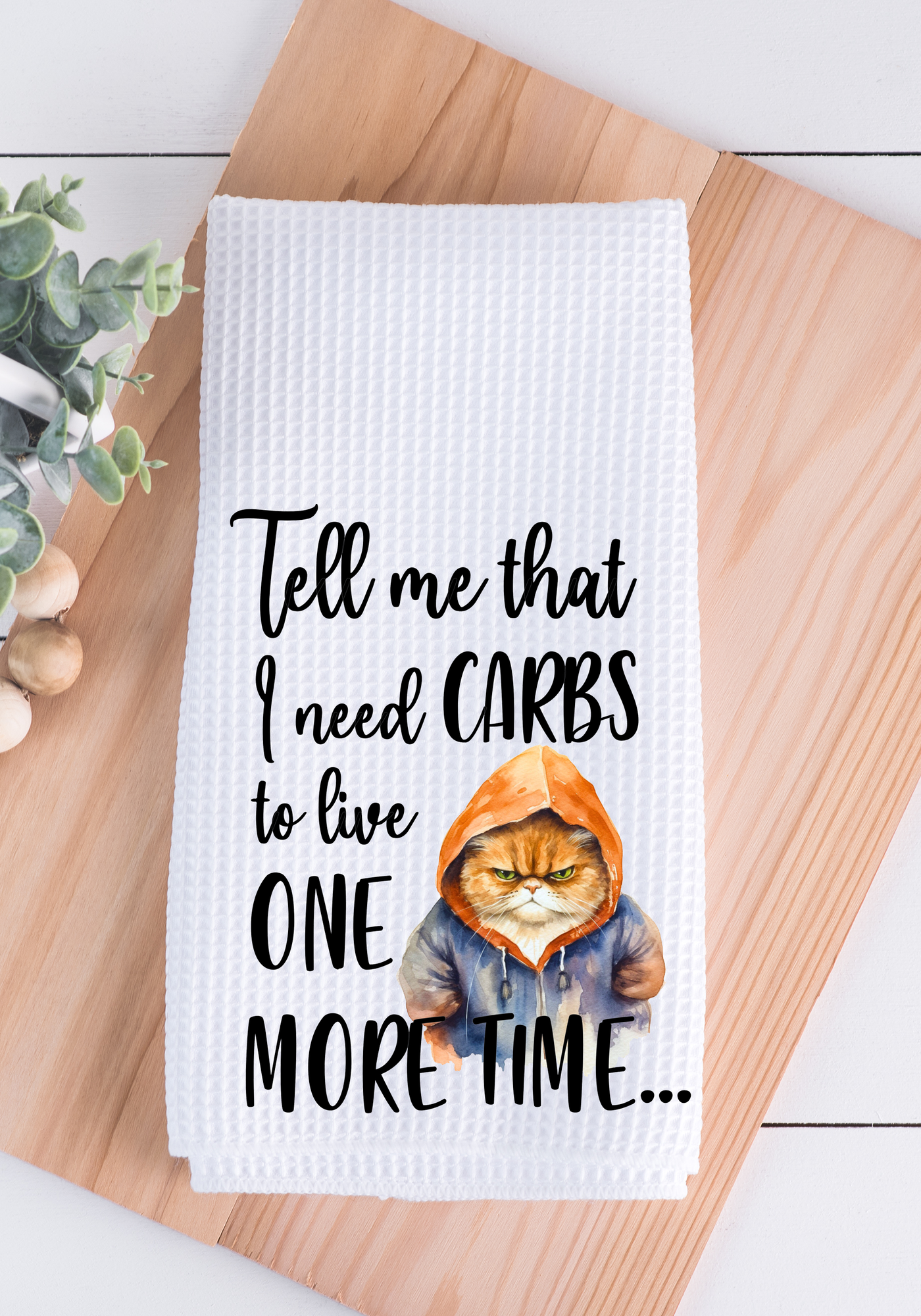 Carbs Funny Kitchen Towel