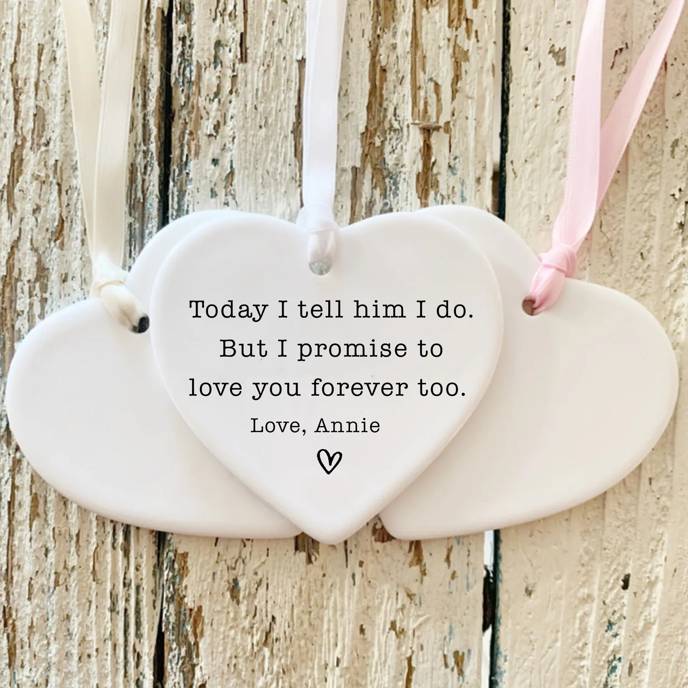 I Do Wedding Gift Heart Ornament