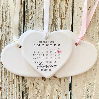 Married Heart Ornament Keepsake