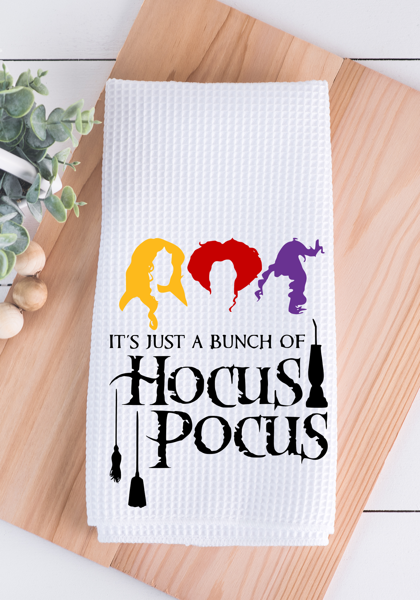 Bunch Of Hocus Pocus Halloween Tea Towel