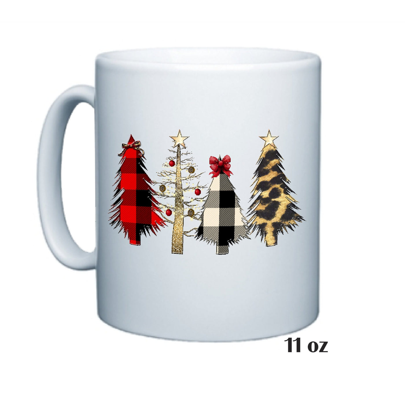 Christmas Trees Coffee Mug, Holiday Gift, Great Christmas Personalized Gift, Gift For Her, Gift For Him, Hot Chocolate Mug