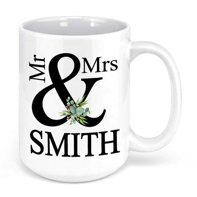 Mrs. And Mr. Personalized Mug