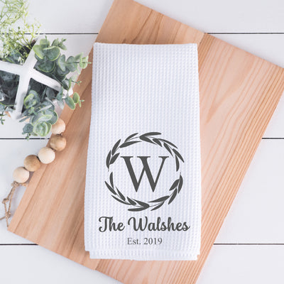 Personalized Family Name Kitchen Towel