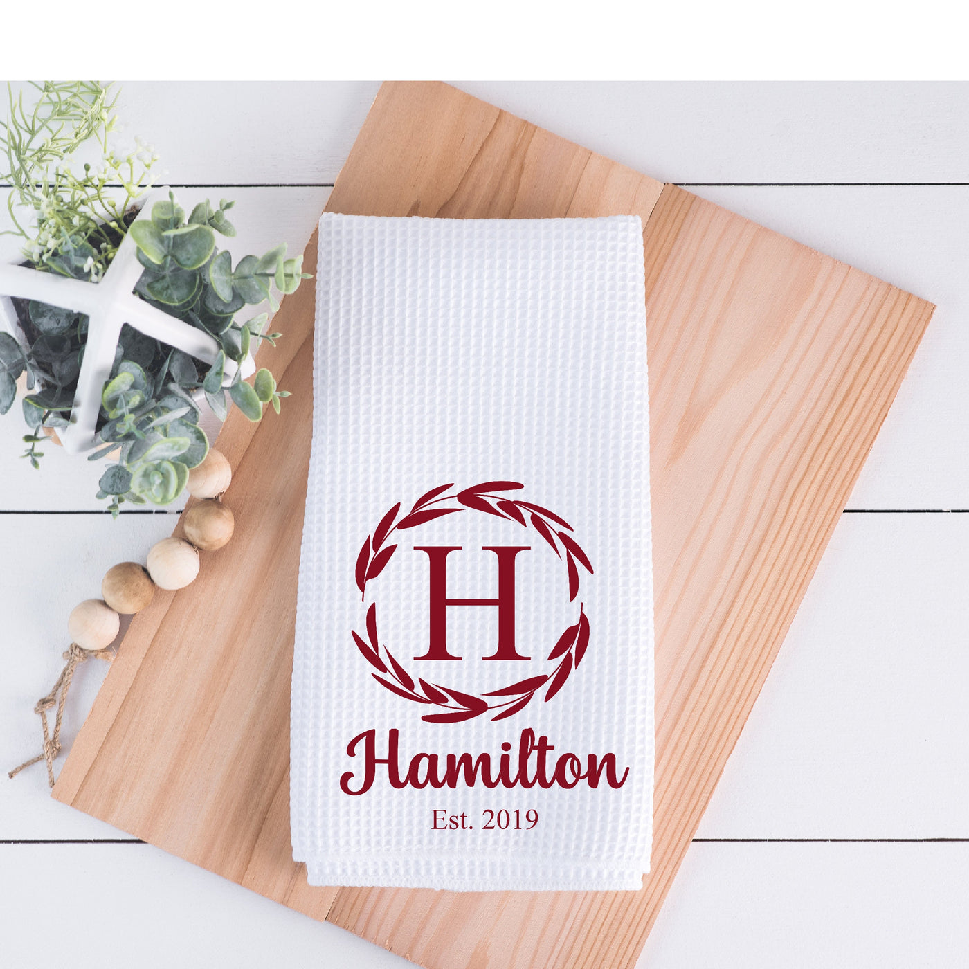 Personalized Family Name Kitchen Towel