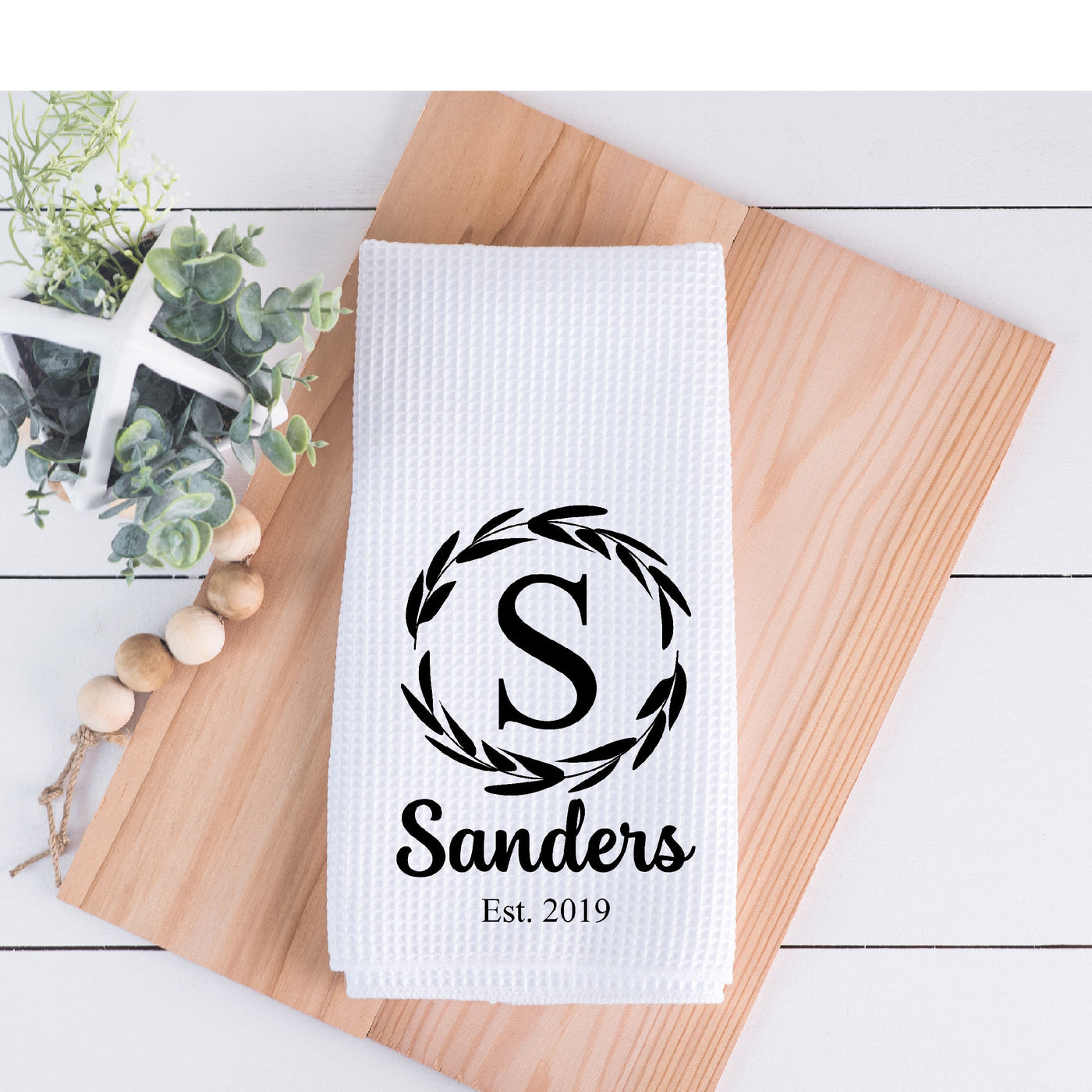 Personalized Family Name Kitchen Towel