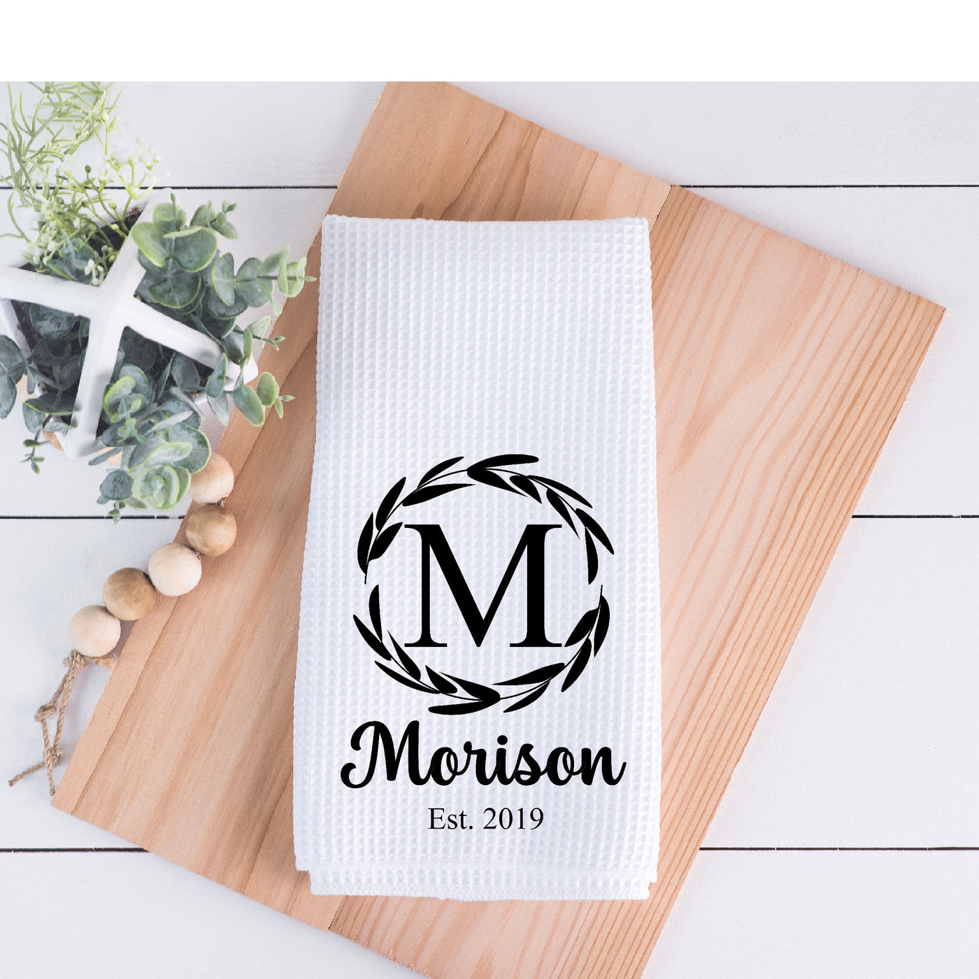 Personalized Family Name Kitchen Towel