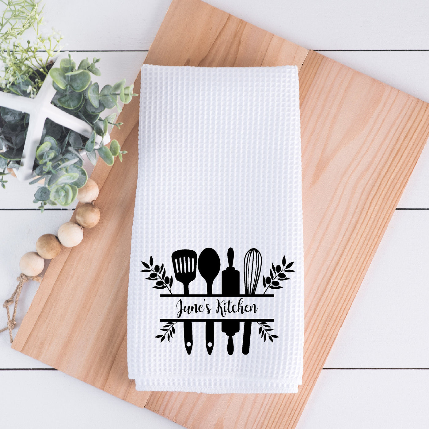 Custom Split Design Kitchen Towel