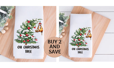 Naughty Cat Christmas Kitchen Towel