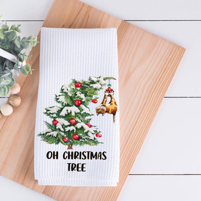 Naughty Cat Christmas Kitchen Towel