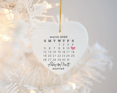 Married Heart Ornament Keepsake