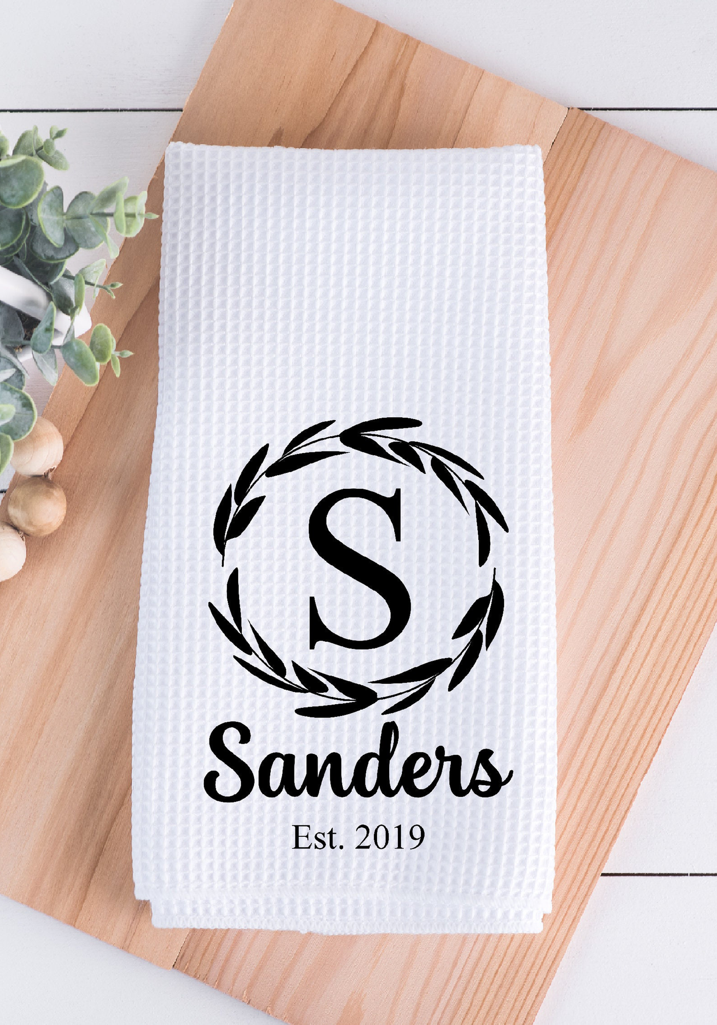 Personalized Family Name Kitchen Towel