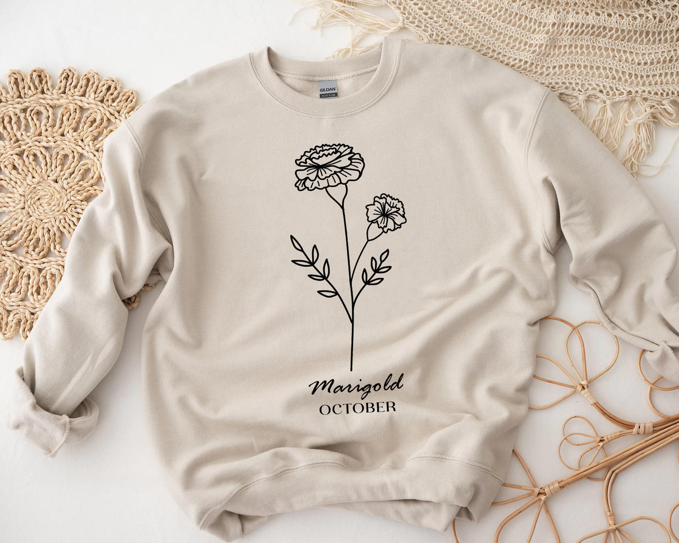 Birth Month October-Marigold Sweatshirt